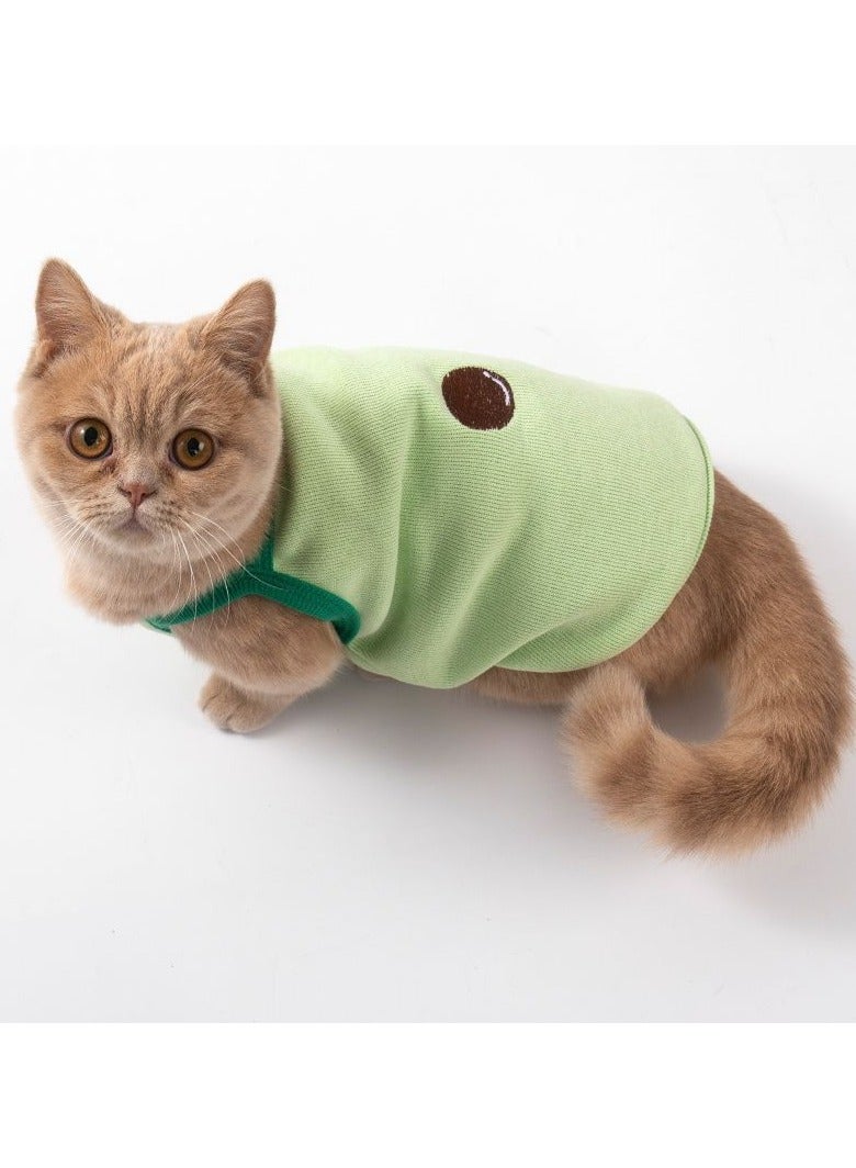 A.M Dog Summer Clothes - Summer Funny Fruit Dog Clothes Cat Shirts Watermelon Dog Shirt Dogs Vest Cute Puppy Sleeveless Vest T-Shirt French Bulldog Tank Tops - Image 1