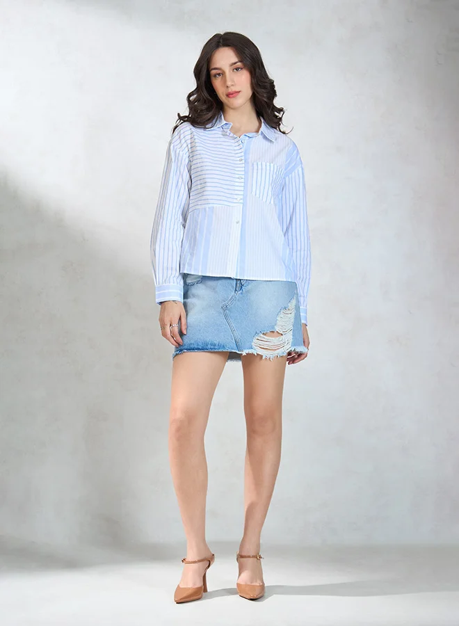 Virgio VIRGIO 100% Cotton Chic Striped Shirt