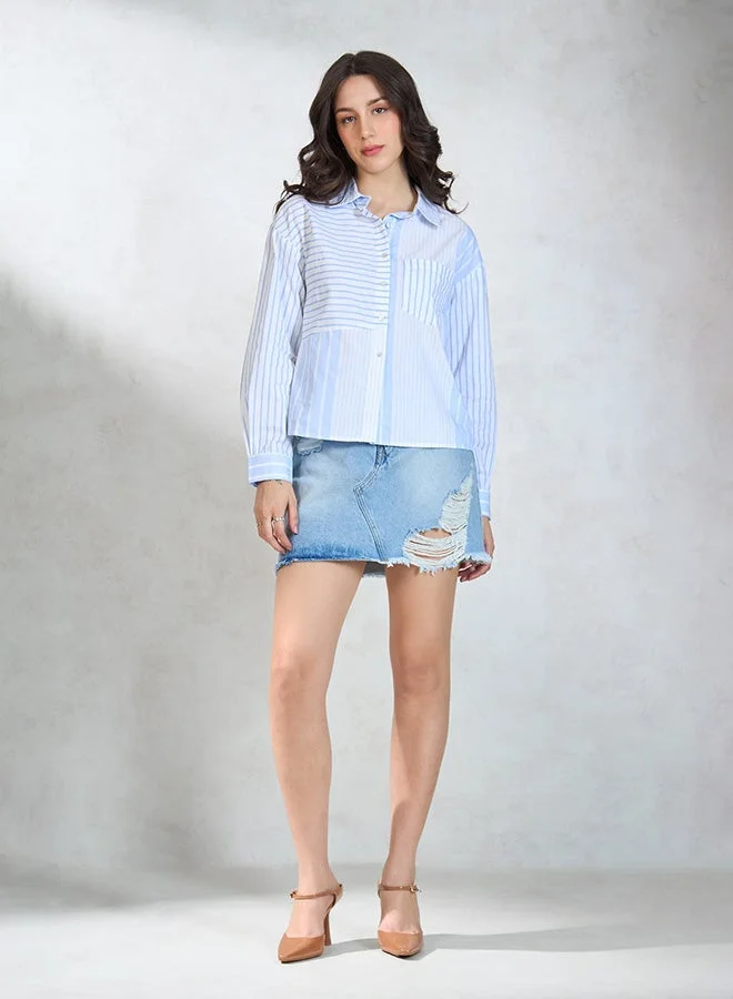 Virgio VIRGIO 100% Cotton Chic Striped Shirt
