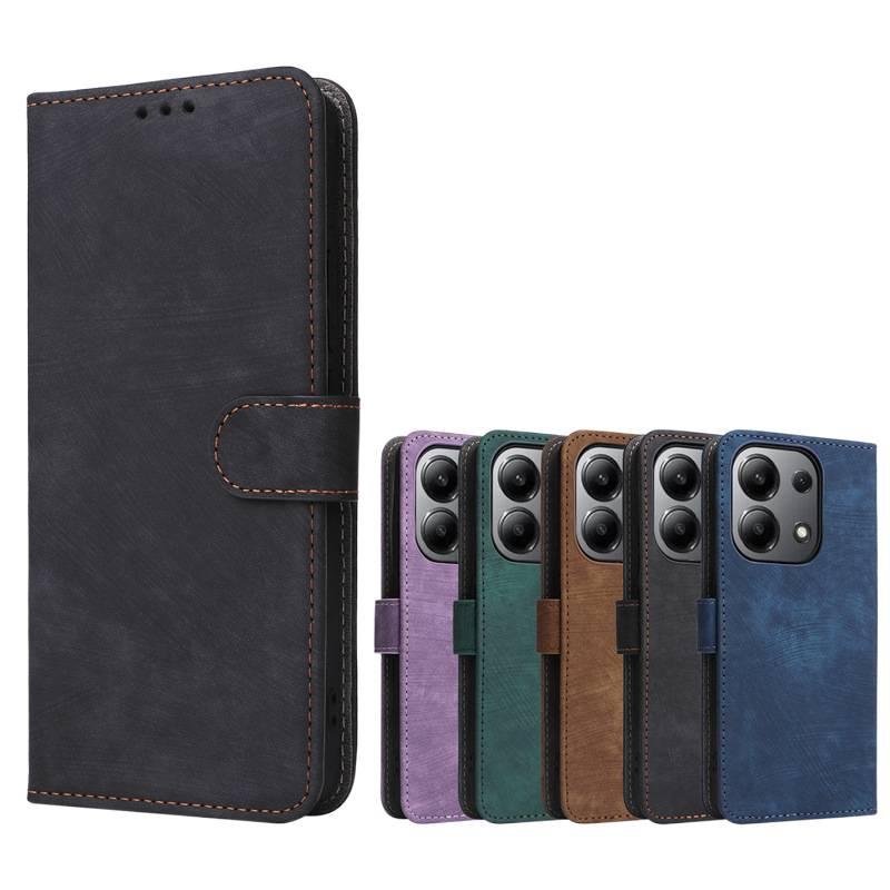 TPU MagSafe Case for Redmi Note 13 with Card Holder and Drop Protection plus Shockproof plus Kickstand plus Strong Magnetic in Brown - Image 2
