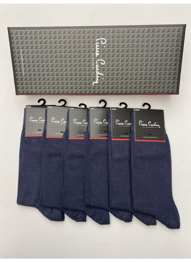 pierre cardin Modal 6-Pack Men's Long Classic Socks Code 900-PC Anthracite  - Image 1