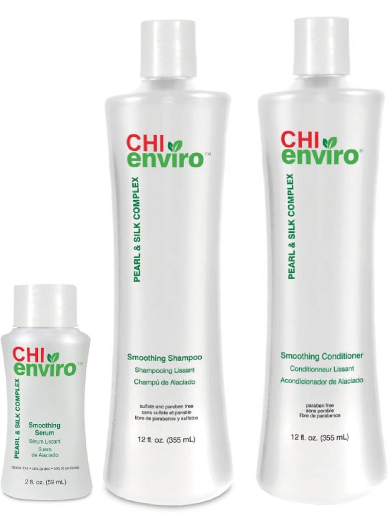 CHI Kit - CHI Enviro (Shampoo 355 ml. - Conditioner 355 ml. - Smoothing Serum 59 ml.) - Image 1