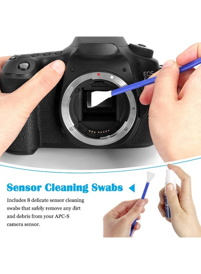 Kiboule Professional Camera Cleaning Kit(28 pcs), Including Air Blower/Cleaning Pen/Cleaning Spray/Cleaning Cloth/Lens Brush, Lens Cleaning Kit for DSLR Cameras Compatible with Canon, Nikon, Sony - Image 5