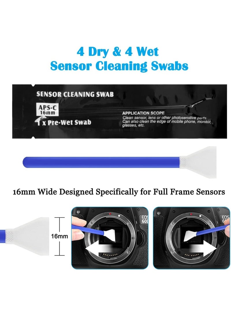 Kiboule Professional Camera Cleaning Kit(28 pcs), Including Air Blower/Cleaning Pen/Cleaning Spray/Cleaning Cloth/Lens Brush, Lens Cleaning Kit for DSLR Cameras Compatible with Canon, Nikon, Sony - Image 4