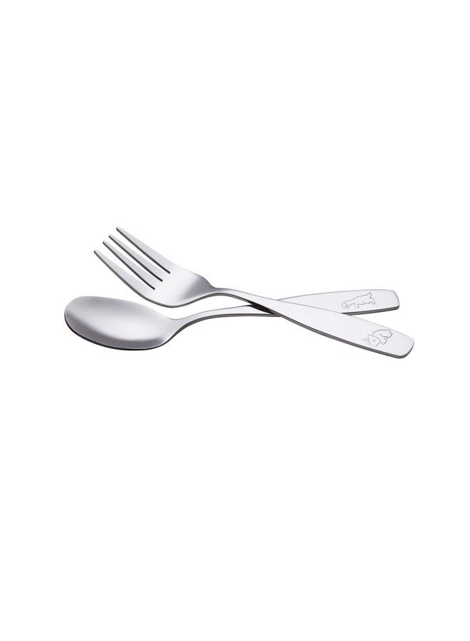 ANNOVA Kids Silverware 6 Pieces Children's Safe Flatware Set Stainless Steel - 3 x Children Forks, 3 x Tablespoons, Toddler Utensils, Metal Cutlery for Lunchbox (Engraved Dinosaurs) (6 Forks & Spoon) - Image 5
