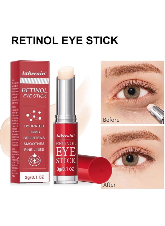lakerain Retinol Eye Stick - Retinol Eye Cream for Dark Circles and Puffiness, Anti-wrinkle Eye Cream Stick, Dark Circle Fine Lines Treatment, Under Eye Serum Balm Skin Care, 3g/0.1oz  - Image 1
