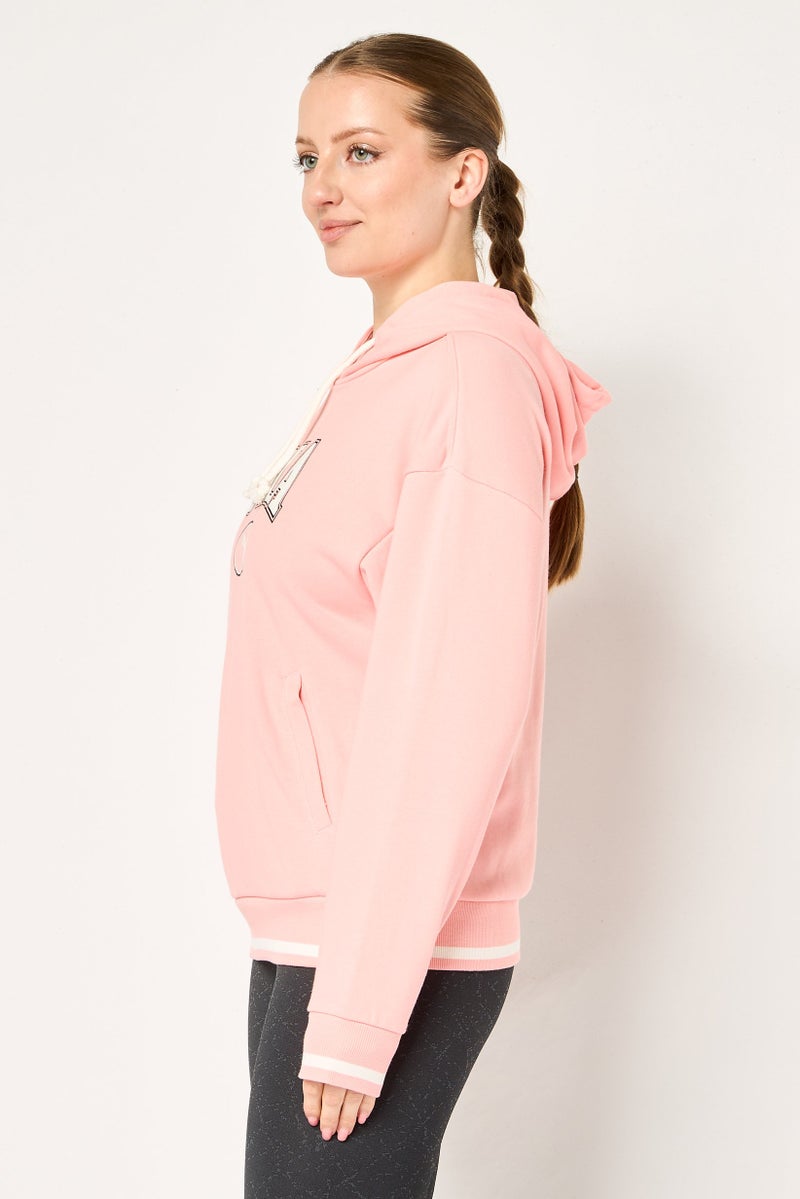 PUMA Women Asian Fit Long Sleeve Outdoor Hoodie, Pink - Image 4