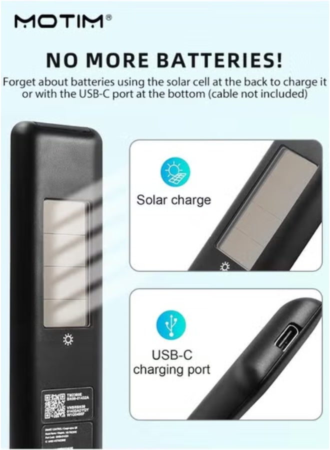 Motim Universal Solar Remote Control for Samsung Smart TV, Voice Commands Pointing, Voice Remote Solar Charging Remote Control - Image 2