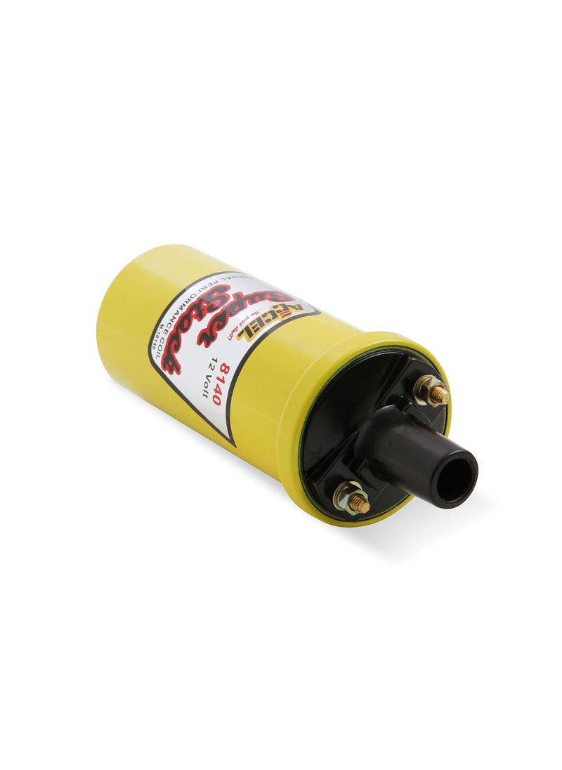 ACCEL ACCEL 8140 Ignition Coil - Yellow - 42000v 1.4 ohm primary - Points - good up to 6500 RPM  - Image 4