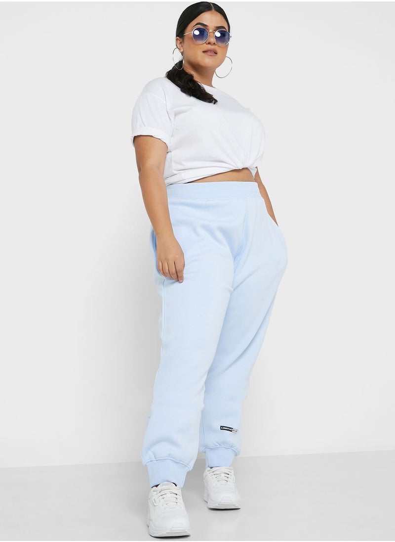 Public Desire Curve x Amber Gill - High Waist Logo Joggers - Image 1