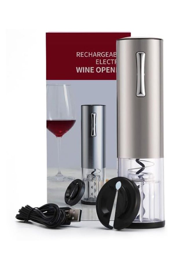 Electric Wine Opener, Battery Operated Wine Bottle Openers with Foil Cutter, One-click Button Corkscrew Remover for Home Kitchen Party Wedding  - Image 1