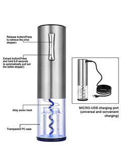 Generic Electric Wine Opener, Battery Operated Wine Bottle Openers with Foil Cutter, One-click Button Corkscrew Remover for Home Kitchen Party Wedding  - Image 2