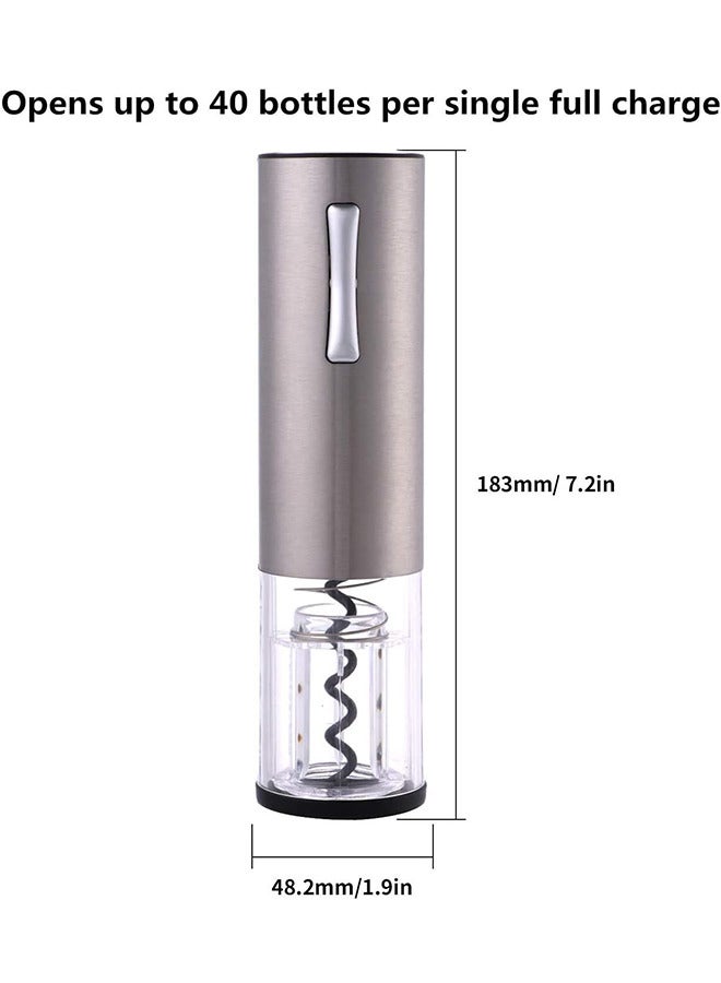 Electric Wine Opener, Battery Operated Wine Bottle Openers with Foil Cutter, One-click Button Corkscrew Remover for Home Kitchen Party Wedding  - Image 5