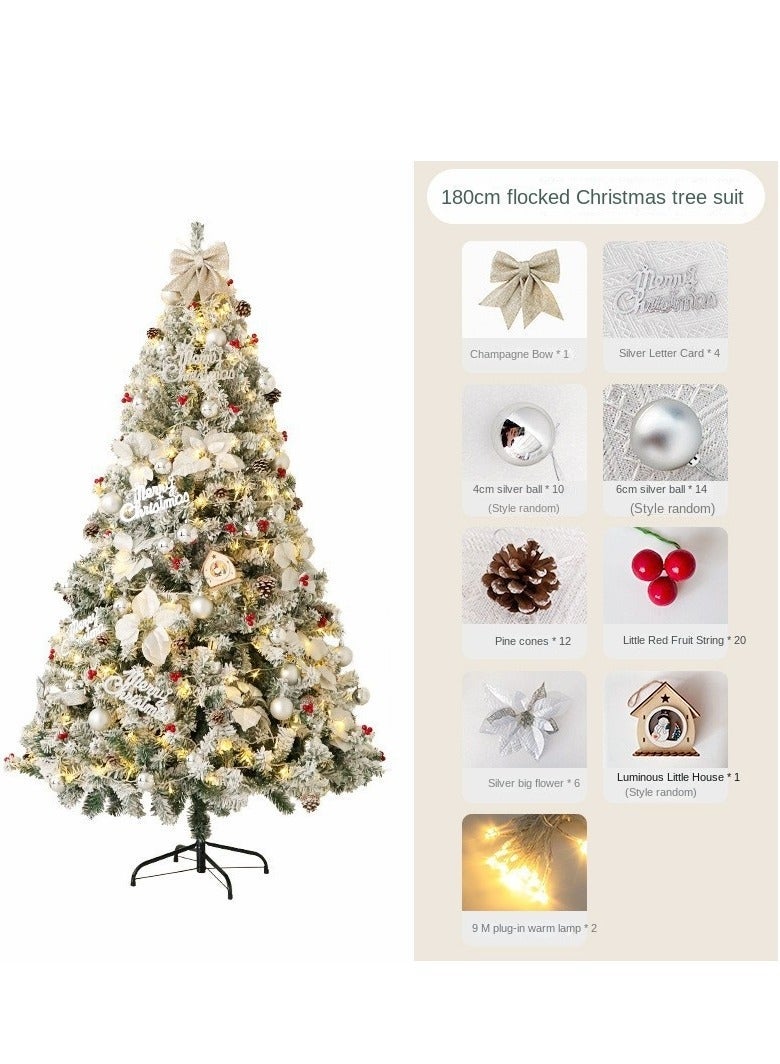 Y&D Decorative Christmas Tree Set With Stand 180centimeter  With Decorative Accessories - Image 1