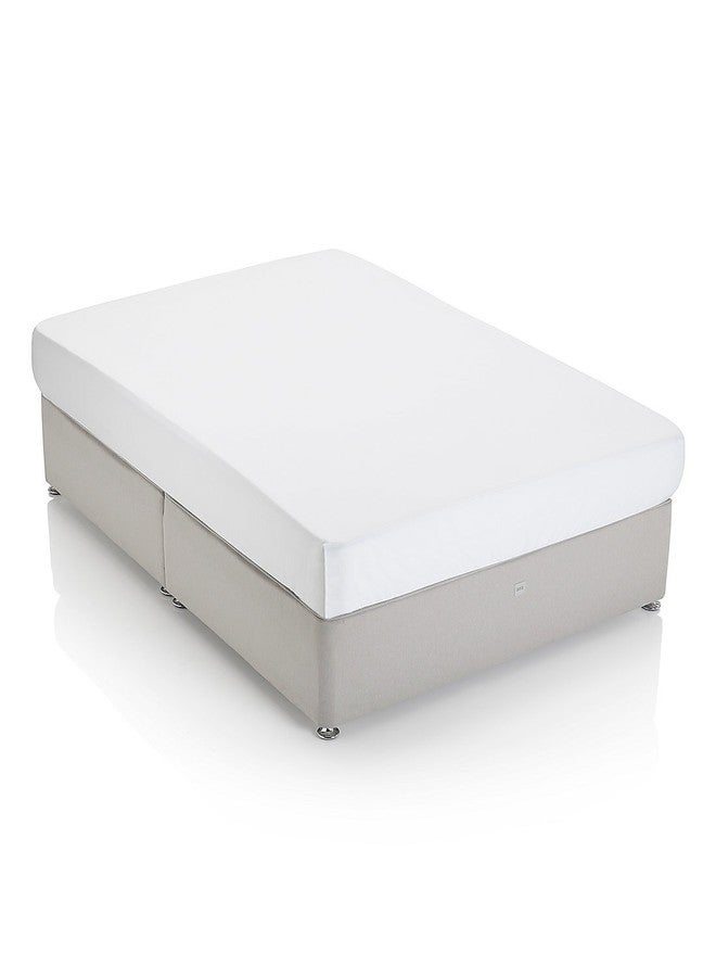 BedDecor Cal-King 500TC Super Soft Fitted Sheet ONE PCs 100% Egyptian Cotton 24 INCHES DEEP Pocket,White Solid - Image 1