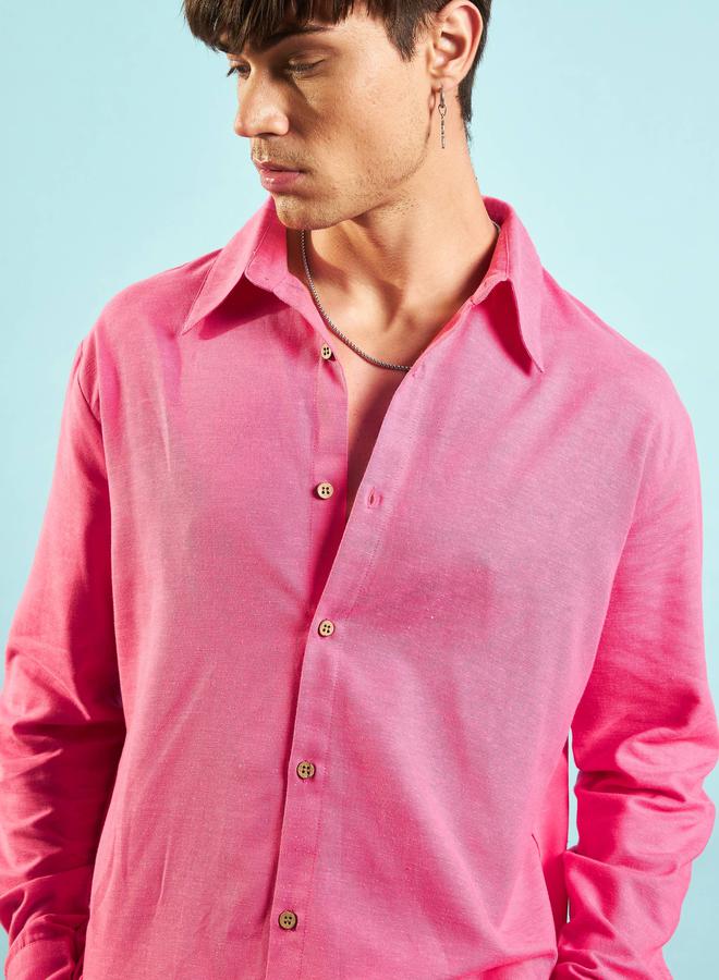 Mascln Sassafras Linen Flex Relaxed Fit Shirt by Styli - Image 4