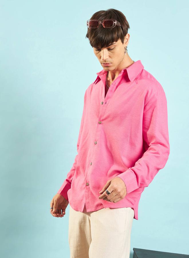 Mascln Sassafras Linen Flex Relaxed Fit Shirt by Styli - Image 3