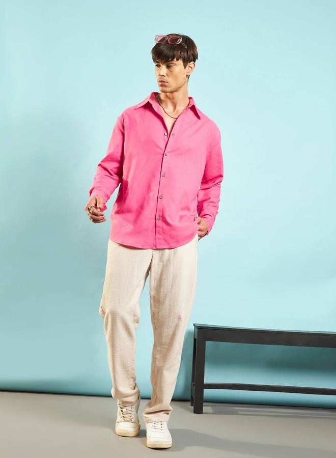 Mascln Sassafras Linen Flex Relaxed Fit Shirt by Styli - Image 2