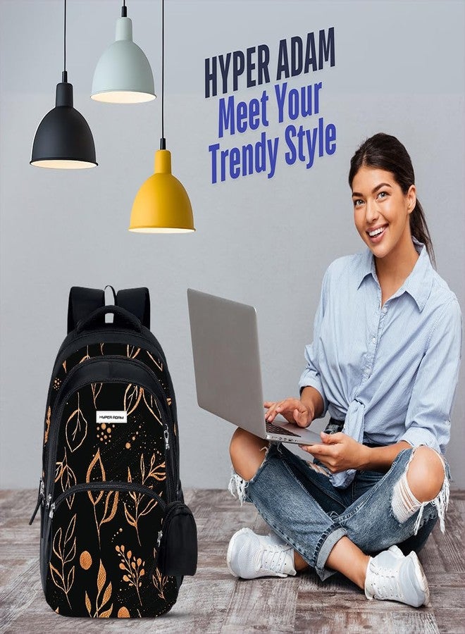 Hyper Adam 35 L School Bag For Kids | Waterproof Casual Backpack For Boys & Girls | College Bag | Tuition Bag |Traveling Back For Men and Women | With Extra Pouch & 1 Year Warranty (Brown Lilly) - Image 3