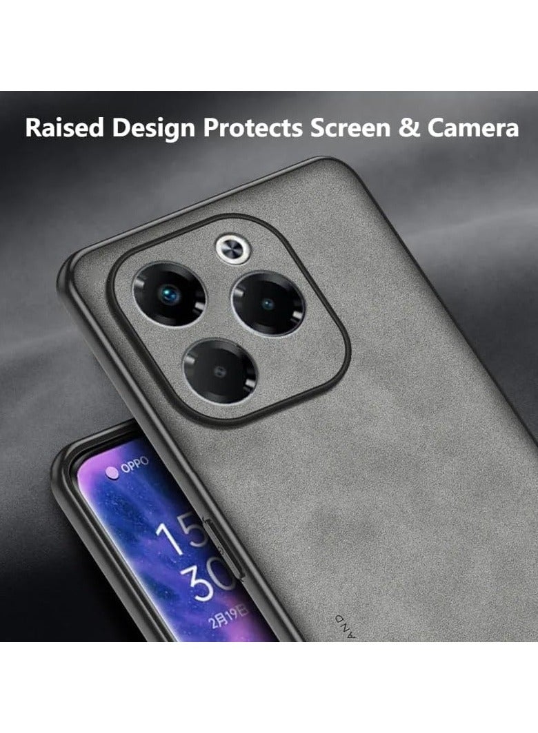 General Case Compatible with Infinix Note 40X 5G 2024 Case, Plain Leather Soft TPU Silicone Bumper Anti-Fingerprint Shockproof Protective Cover for Infinix Note 40X 5G  - Image 5
