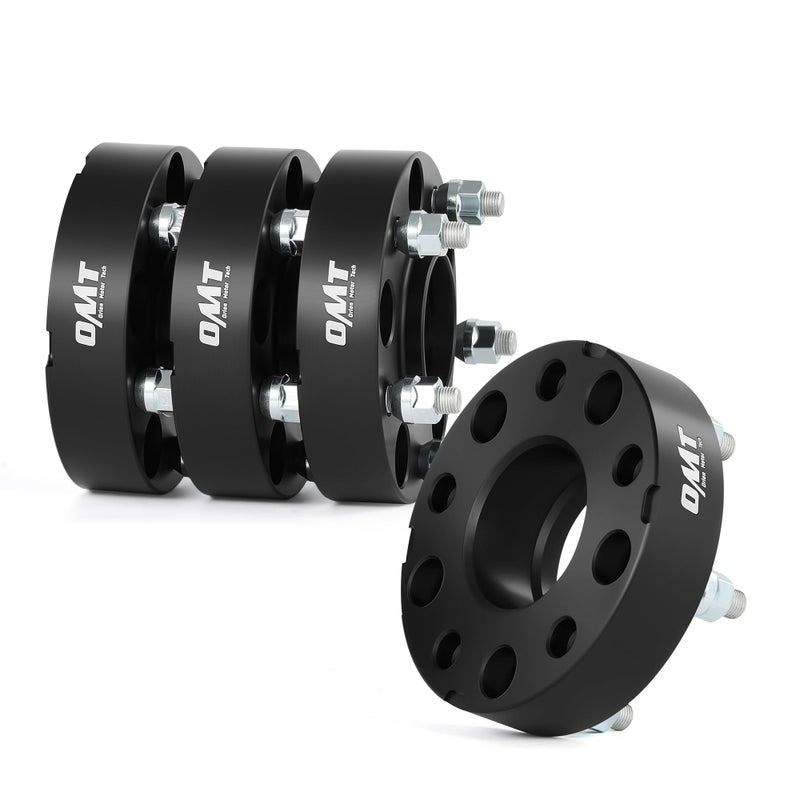 Orion Motor Tech 5x5 Wheel Spacers Compatible with Jeep Wrangler JK Grand Cherokee Commander 15 Wheel Spacers with 12x20 Studs 5x127 715 mm Hub Centric Wheel Spacer Kit Set of 4 Black