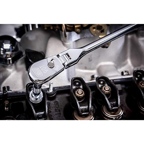 GEARWRENCH 2 Pc. 1/4" & 3/8" Drive 90 Tooth Full Polish Flex Head Ratchet Set - 81216T - Image 5