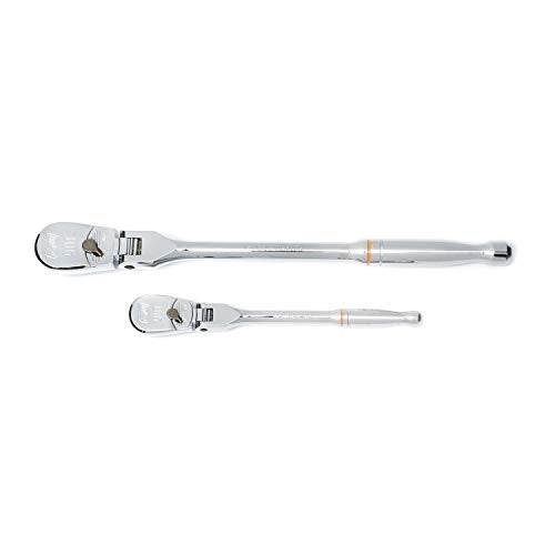 GEARWRENCH 2 Pc. 1/4" & 3/8" Drive 90 Tooth Full Polish Flex Head Ratchet Set - 81216T - Image 1