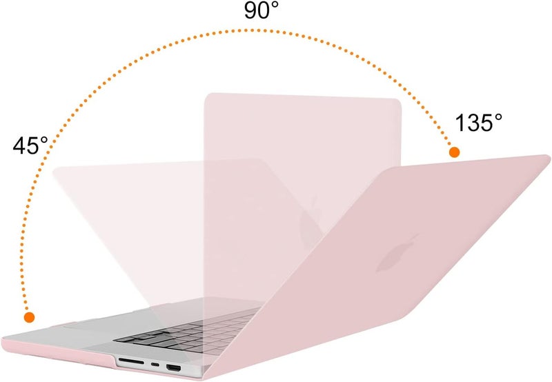 موسيسو غطاء حماية بلاستيكي صلب من متوافق مع MacBook Pro مقاس 16 بوصة إصدارات 2025 2024 2023 2022 2021 مع رقائق M4 M3 M2 M1 A3403 A3186 A2991 A2780 A2485 Pro Max، لون روز كوارتز - Image 4