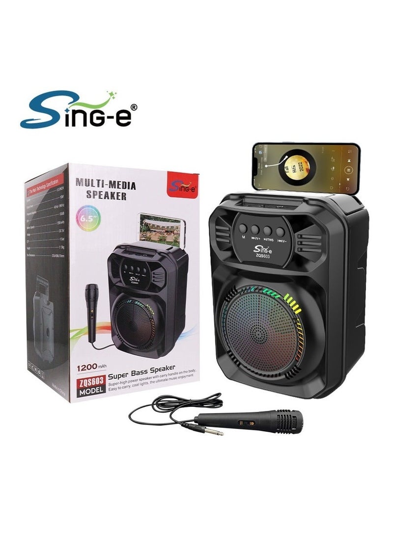 singe Wireless Bluetooth Speaker with Microphone ZQS603 - Image 1