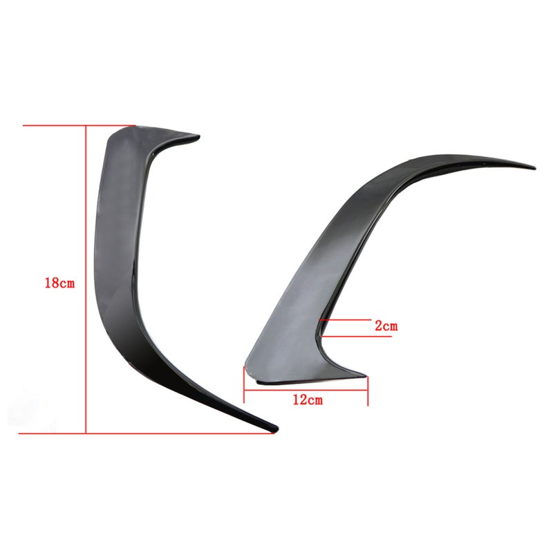 Glossy black Rear Bumper Spoiler Air Vent Cover Replacement for Mercedes W117 CLA Class 14-18 - Image 2