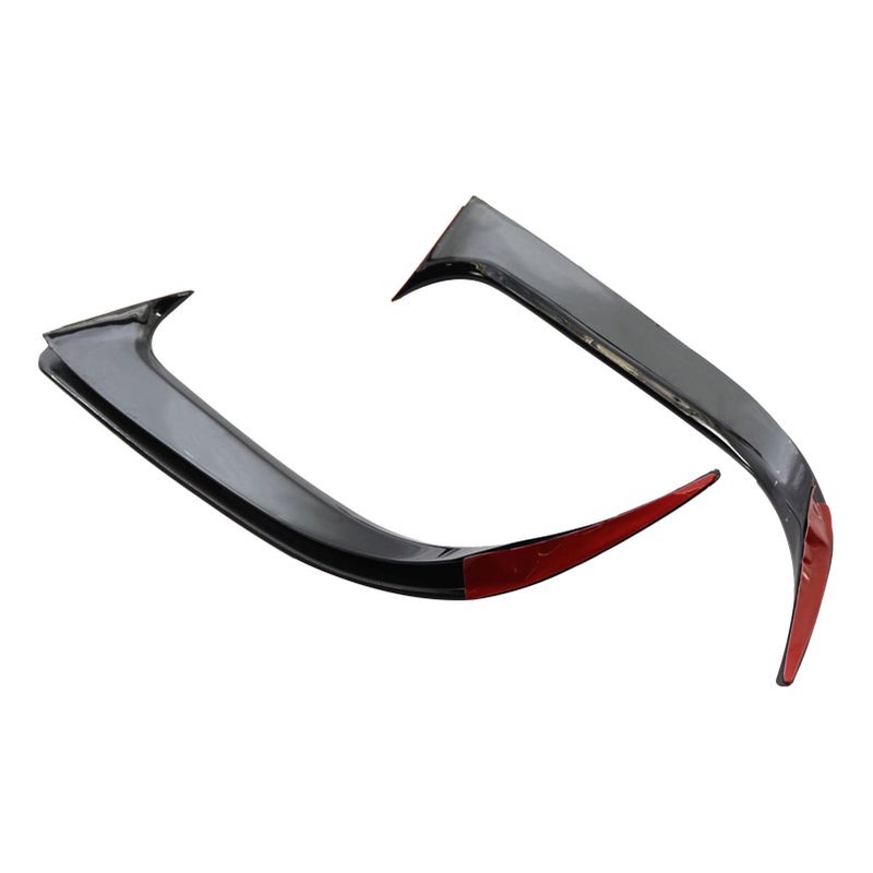 Glossy black Rear Bumper Spoiler Air Vent Cover Replacement for Mercedes W117 CLA Class 14-18 - Image 4