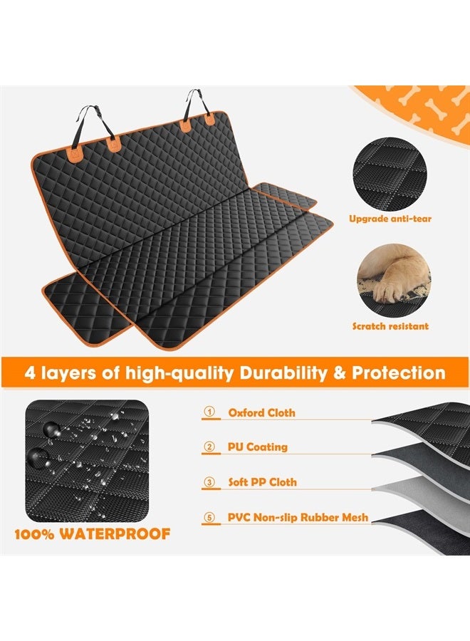 MIXJOY Dog Car Cover for Back Seat Cover Protector Waterproof Dog Seat Covers for Cars, Car Seat Protector for Dogs with 1 Dog Seat Belt, Nonslip Back Seat Cover for Kids, Trucks & SUV  - Image 4