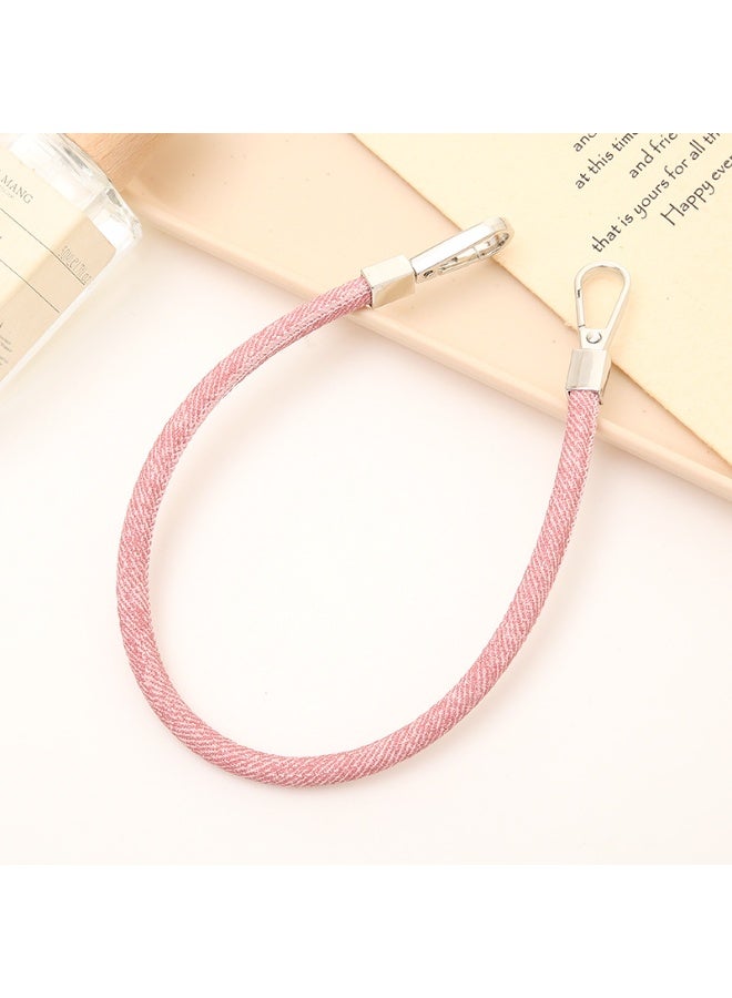 NIBEMINENT Beaded Phone Lanyard, Anti Lost Removable Wrist Strap,PU Leather Jeans Bracelet Pendant, Phone Keychain Lanyard,K3861/Khaki