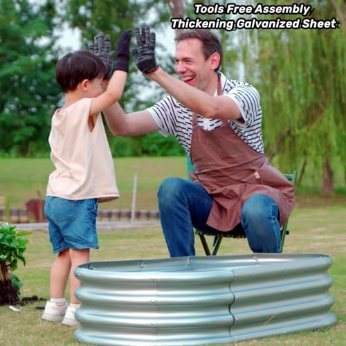 Gartist 2Pcs Raised Garden Bed, Galvanized Planter Raised Garden Beds for Outdoor, 4x2x1ft, Vegetables,Flowers &Herbs,Heavy Duty Metal Raised Garden Beds Outdoor,Rust-Resistant & Easy Assembly - Image 2