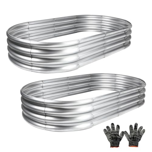 Gartist 2Pcs Raised Garden Bed, Galvanized Planter Raised Garden Beds for Outdoor, 4x2x1ft, Vegetables,Flowers &Herbs,Heavy Duty Metal Raised Garden Beds Outdoor,Rust-Resistant & Easy Assembly - Image 1
