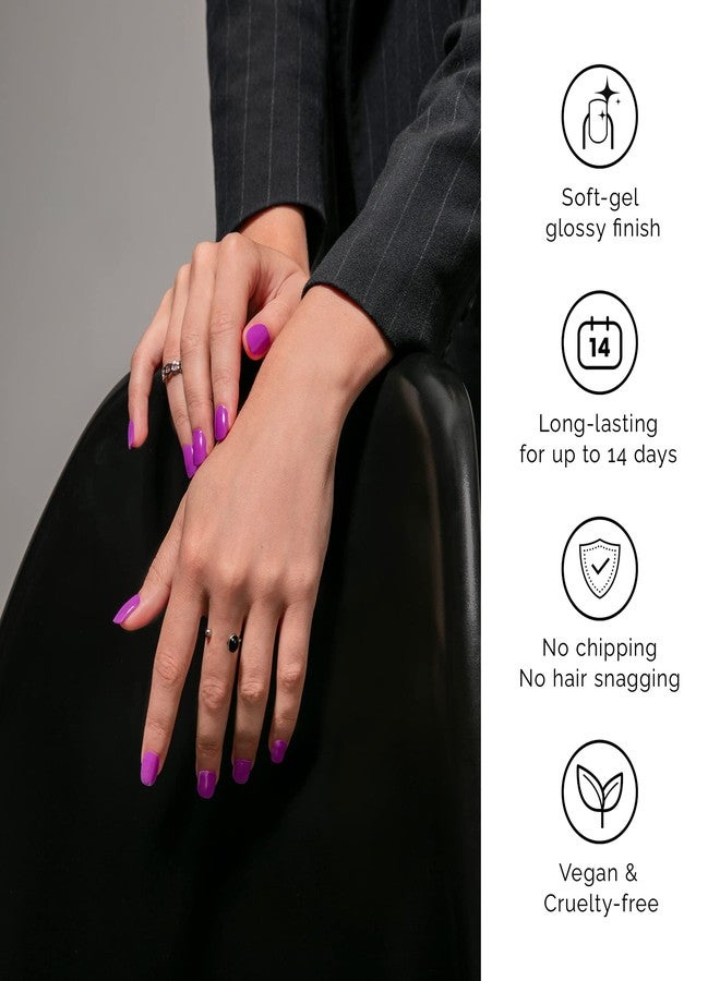 NAILOG Semi Cured Gel Nail Strips (20 Extra Long Polish Stickers/Wraps) │ Glossy & Long Lasting Soft Gel Finishing, Kiko - Image 3