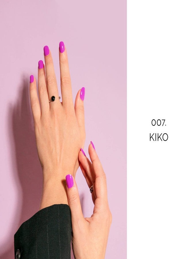 NAILOG Semi Cured Gel Nail Strips (20 Extra Long Polish Stickers/Wraps) │ Glossy & Long Lasting Soft Gel Finishing, Kiko - Image 2
