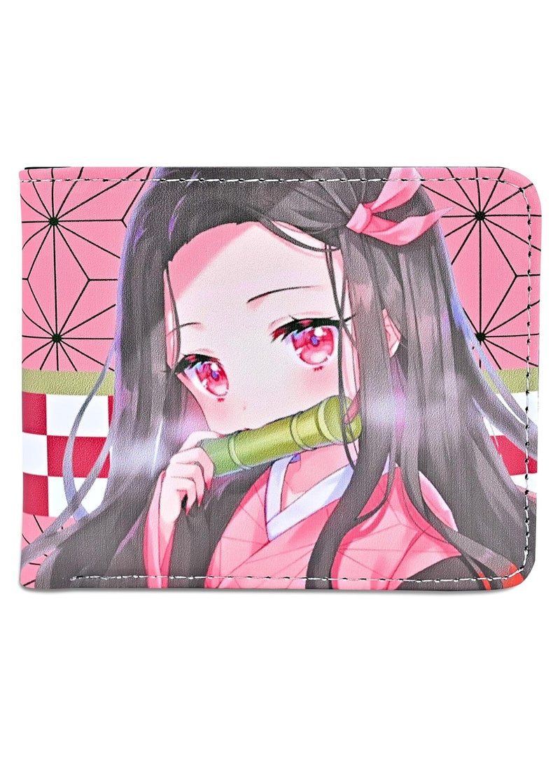 عام محفظة أنمي قاتل الشياطين كامادو نيزوكو محفظة جلد صناعي نحيف للغاية ذات محفظة متعددة الأغراض - Image 3