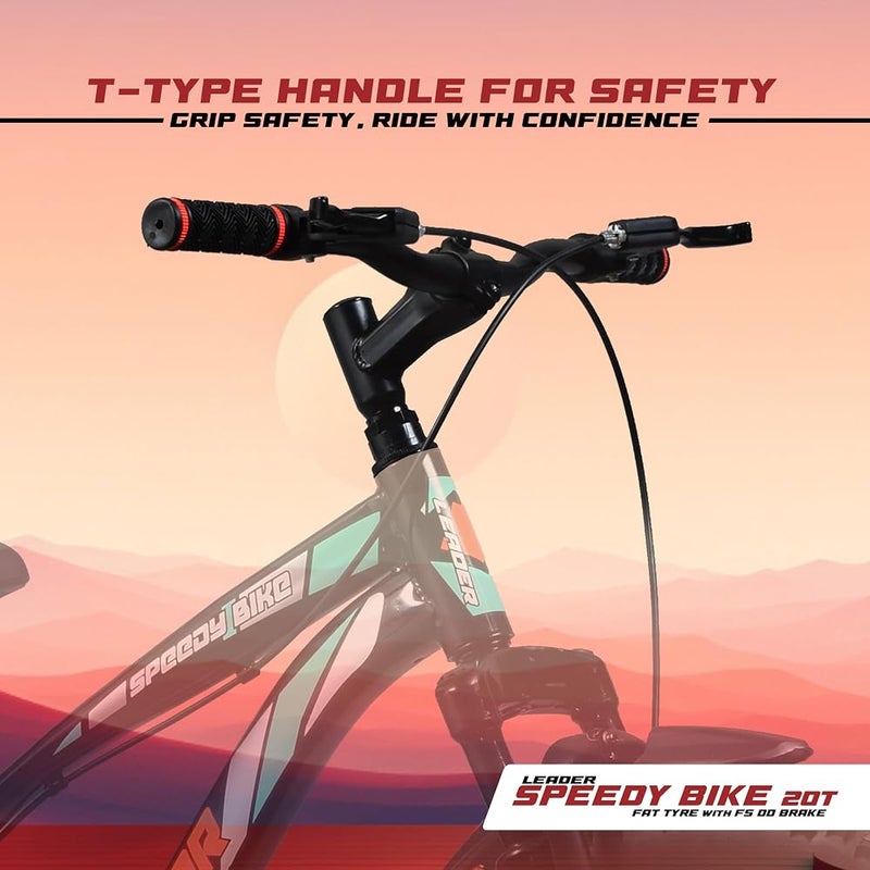 ليدر دراجة الأطفال Leader Speedy Bike 20T ذات سرعة واحدة مع نظام تعليق أمامي وفرامل ديسك أمامية، مثالية للأطفال من عمر 7 إلى 10 سنوات - Image 5