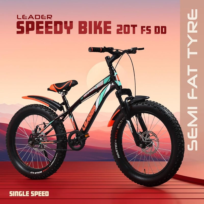 ليدر دراجة الأطفال Leader Speedy Bike 20T ذات سرعة واحدة مع نظام تعليق أمامي وفرامل ديسك أمامية، مثالية للأطفال من عمر 7 إلى 10 سنوات - Image 2
