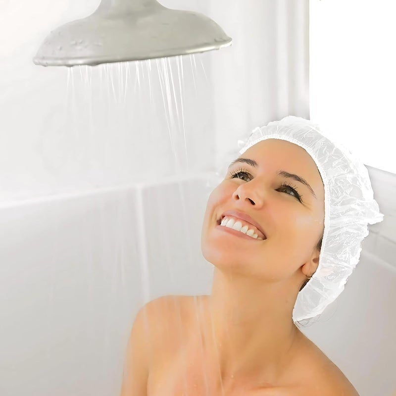 C-Cure Bio Degradable Shower Cap | Disposable Waterproof Hair Cap For Women And Men With Long Hair | Bath Cap For Spa, Salon, Hotel & Travel Use (Pack Of 100) - Image 4