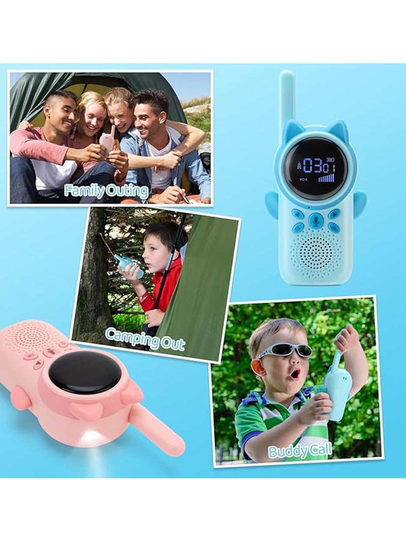 BlueFire Kids' Adventure Walki Talki Rechargeable (2 Pack) – LCD Display & LED Flashlight, Fun Outdoor Toy Gift for Boys & Girls Ages 3-12 – Camping, Hiking, Backyard Adventures (USB Rechargeable, Lightweight, Clear Sound - Image 4