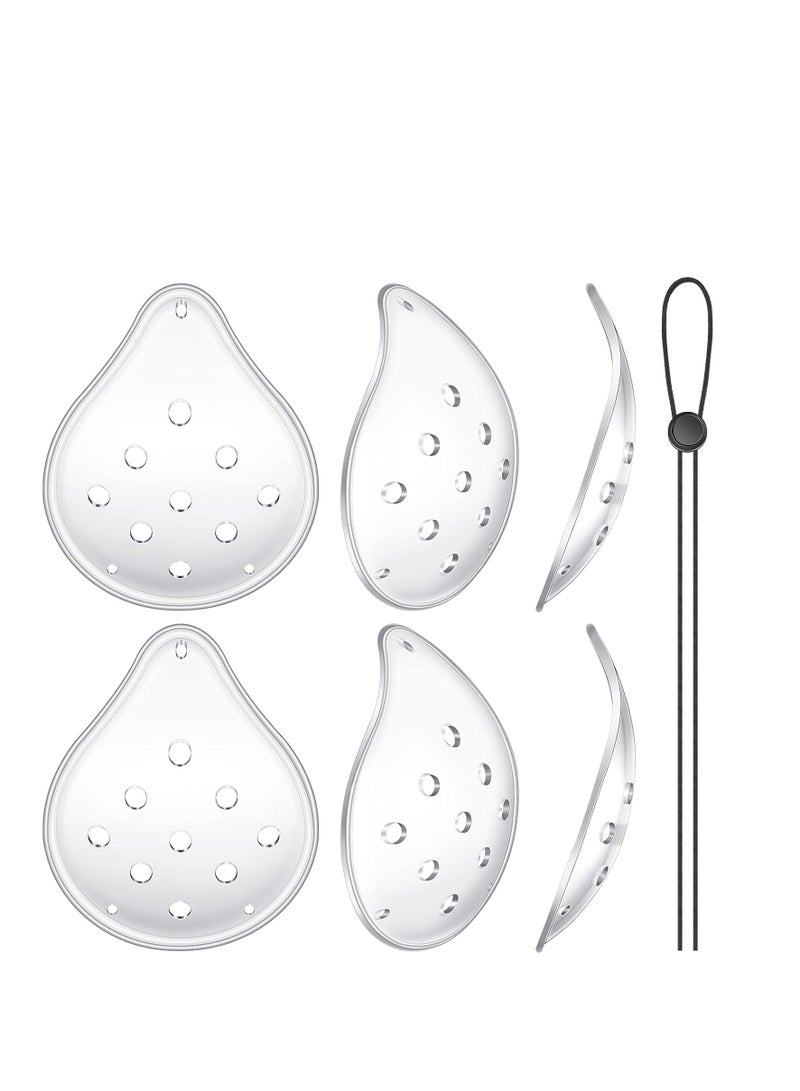 SYOSI 6 Pieces Eye Shield Clear Eye Patch Plastic Eye Shield Transparent Ventilated Eye Surgery Coverings Breathable After Surgery Eye Protections Eye Care Supplies for Patient Men Women to Prevent Sand - Image 2