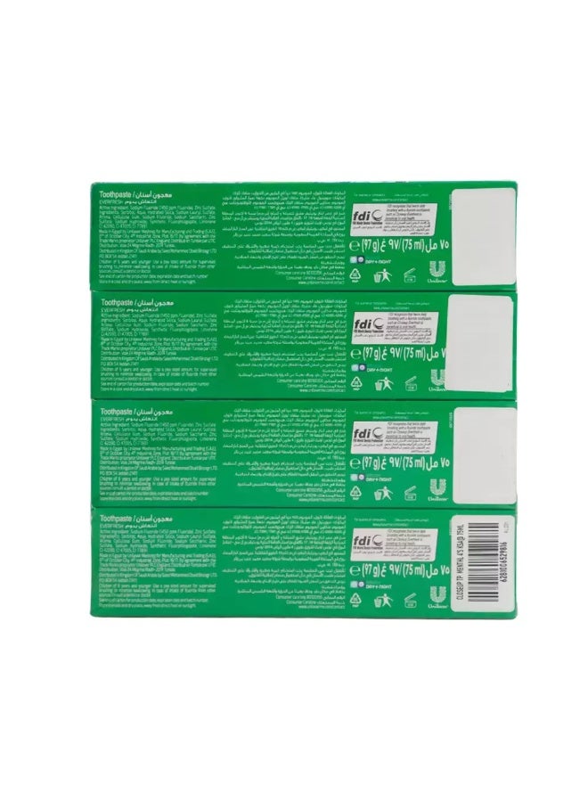 Closeup Everfresh Triple Fresh Formula Toothpaste With Menthol Fresh- 4X75ml Special Offer - Image 3