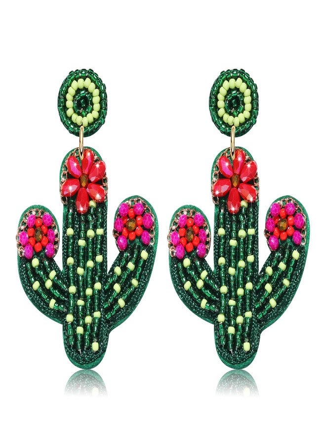 ARATLENCH Cinco De Mayo Earrings for Women Beaded Mexican Fiesta Pinata Maracas Dangle Earrings for Girls Colorful Handmade Beads Taco Tuesday Mexico Theme Festive Drop Dangling Earrings Statement Cinco De Mayo - Image 1
