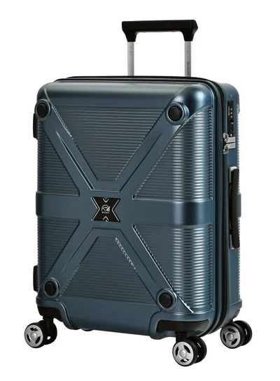 eminent Hard Case Travel Bag Cabin Luggage Trolley Polycarbonate Lightweight Suitcase 4 Quiet Double Spinner Wheels With Tsa Lock KJ97 Graphite