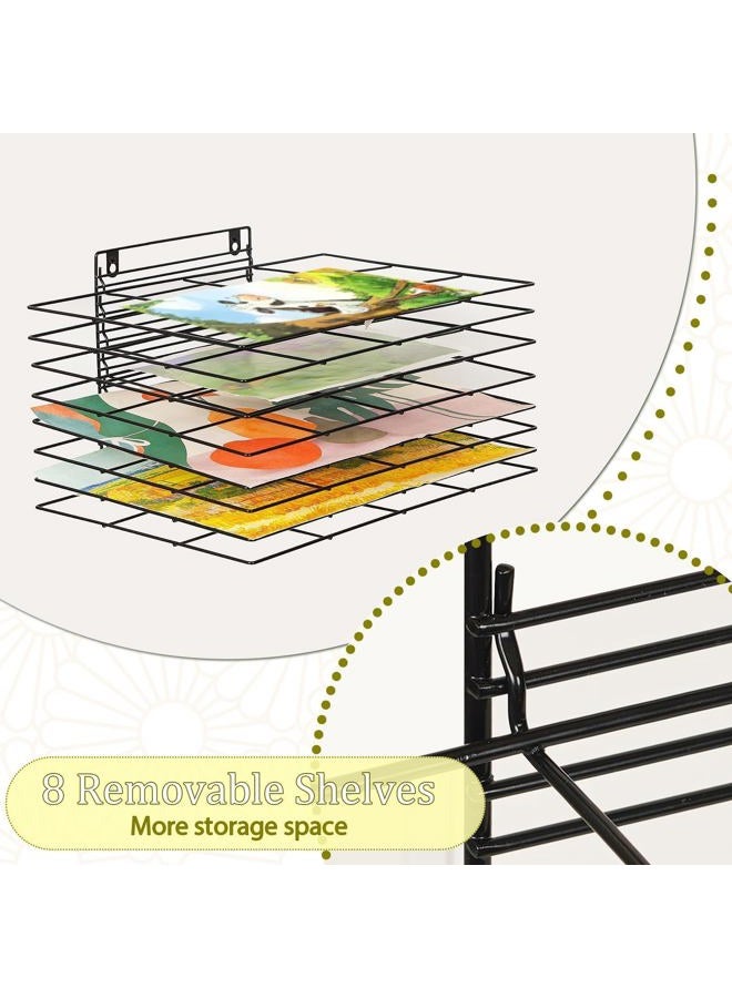 Lzttyee Art Drying Rack for Classroom Paint Drying Rack Small Art Drying Rack Wall Art Storage Rack with 8 Removable Shelves for Classrooms and Art Studios(8 Shelves) - Image 5