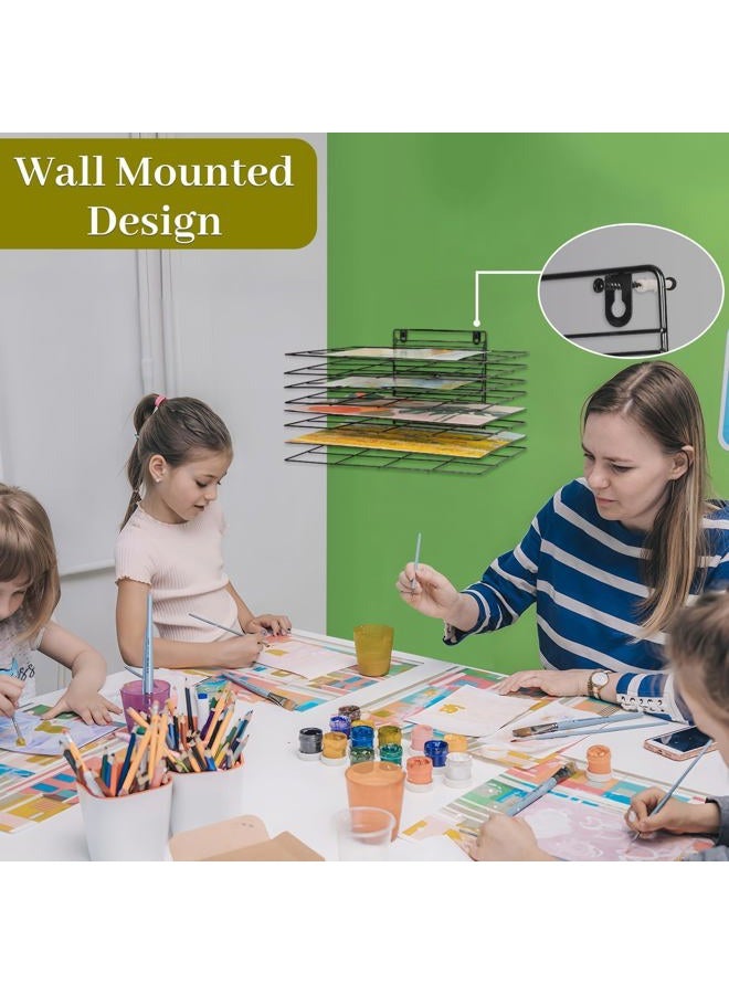 Lzttyee Art Drying Rack for Classroom Paint Drying Rack Small Art Drying Rack Wall Art Storage Rack with 8 Removable Shelves for Classrooms and Art Studios(8 Shelves) - Image 2