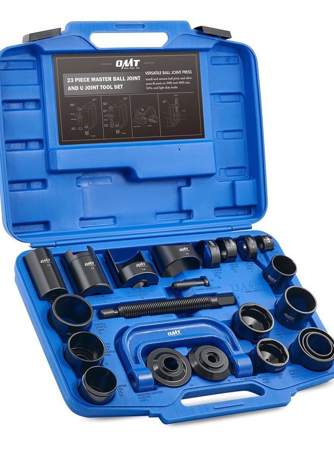 Orion Motor Tech Master Ball Joint Press Kit, 23pc Ball Joint Press & U Joint Removal Kit with Sockets and Universal Adapters, Heavy Duty Ball Joint Tool Set for Most 2WD 4WD Cars Light Trucks SUVs - Image 1