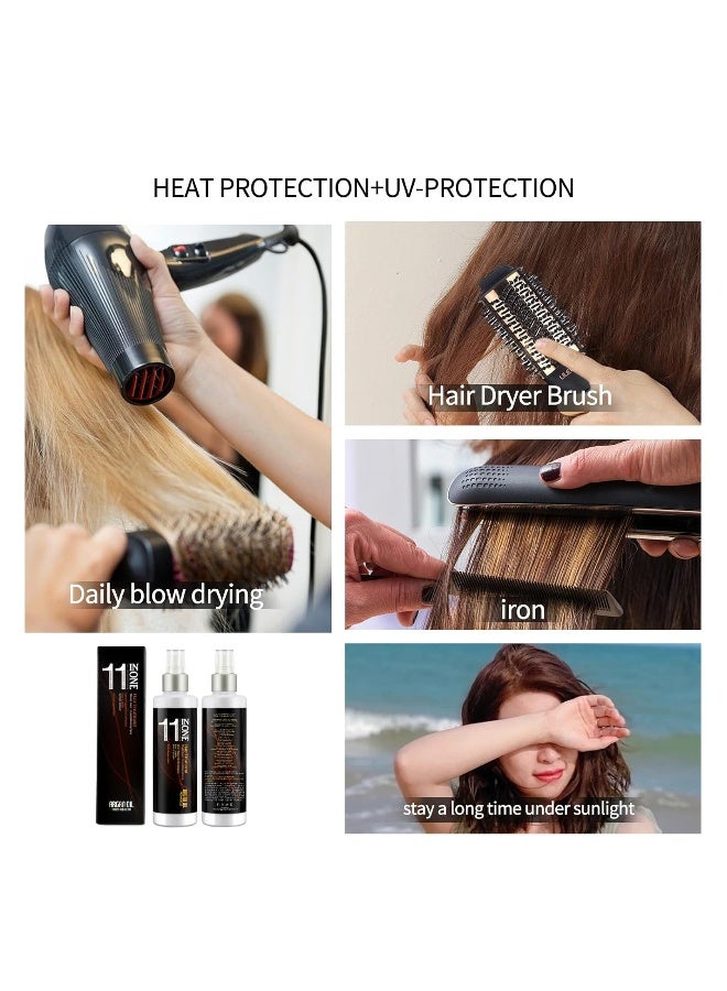 11 in 1 Almond Oil Moisture Leave In Conditioner, Detangler Spray, Argan oil Conditioning Cream Daily Hair Moisturizer, Stay In Conditioner, Keratin Cream Hair Serum for Frizzy, Dry Damaged Hair - Image 5